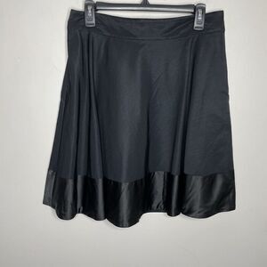 THE LIMITED Skirt Women 6 Black Satin Trimmed A-Line Above The Knee Lined